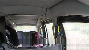 Petite American redhead babe does anal sex in the taxi