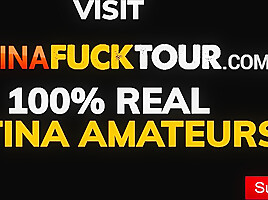 Petite Colombian teen 18+ Hotties Getting Railed By A Huge Cock Landlord In Hot Threesome