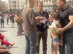 Petite Spanish slut public disgraced