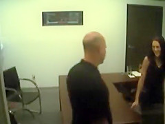 Petite girlfriend visits her man at work