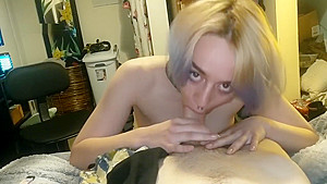 Pierced/Tatted Cutesie Girlfriend Sucking And Fucking For Step daddy