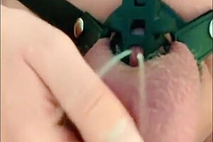 Piss Compilation - Sissy, Chastity Belt, Locked, Public Pee 10 Min