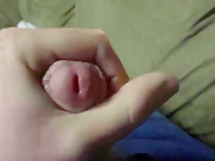 Playing with tons of precum then cumming