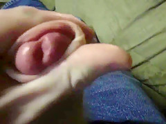 Playing with tons of precum then cumming