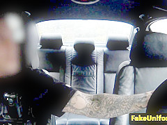 Police male anus fingers blond ho in car