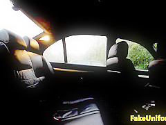 Police male anus fingers blond ho in car