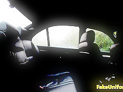 Police male anus fingers blond ho in car