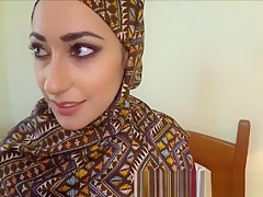 Poor Middle Eastern Whore Desperate For Cash Sucks Big White Cock
