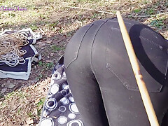Pov Domination In Public! Girl With Her Master In The Forest!
