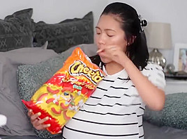 Pregnant huge asian