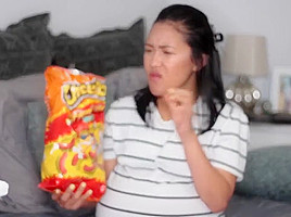 Pregnant huge asian