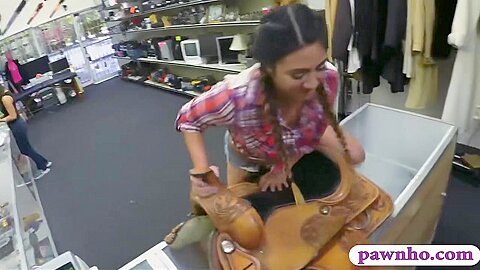 Pretty Amateur Brunette Anal Fucked By Nasty Pawn Dude