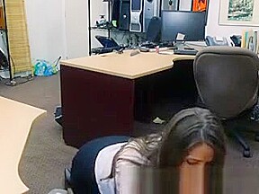 Pretty Brunette Amateur Sucks Dick In Back Of Pawn Shop