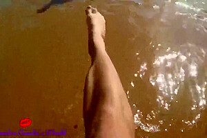 Pretty Trans Girl In Bikini And Masturbating In