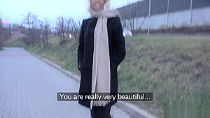 Public Agent Ebony With Sexy Body Blonde Hair