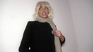 Public Agent Ebony With Sexy Body Blonde Hair