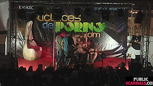 Public Fisted Cougar Squirting For Audience During S
