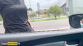 Public Handjob Near The Bus Stop - Flash Dick