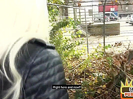 Public MILF sucks guy cock outdoor and gets fucked in bed