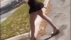 Public Nipple Clamp and Booty Flashes