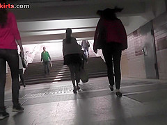 Public upskirt videos present perverted female views
