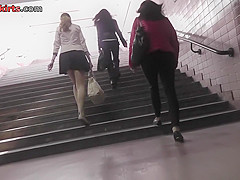 Public upskirt videos present perverted female views