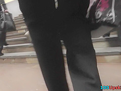Public upskirt videos present perverted female views