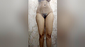 Punjabi 20 Year Old Girl Bathing In Canada Bathroom