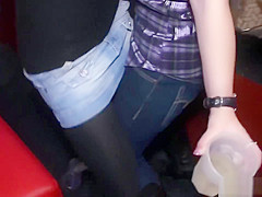 Real newbie parties and swallows cum