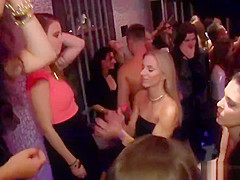Real party euro newbie sucks cock in public