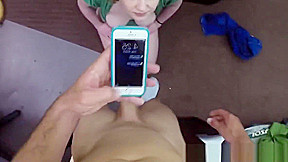 Real pawnshop amateur cocksucking before sex
