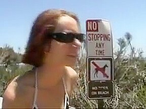 Redhead banged in van