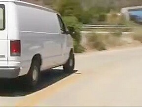 Redhead banged in van