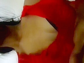 Rithika does a show in a red slip