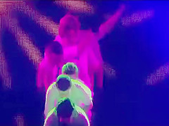 Romanian performer Inna in a sexy stage show