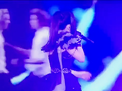 Romanian performer Inna in a sexy stage show