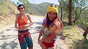 Roving gang of hipster sluts screw a random dude
