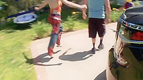Roving gang of hipster sluts screw a random dude