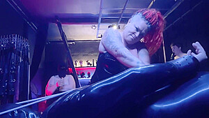 Rubber Slave, Hot Milf And Domina Dark In Tied Up Ass