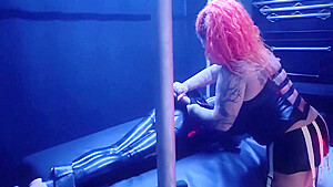 Rubber Slave, Hot Milf And Domina Dark In Tied Up Ass