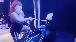 Rubber Slave, Hot Milf And Domina Dark In Tied Up Ass