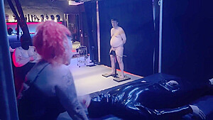 Rubber Slave, Hot Milf And Domina Dark In Tied Up Ass