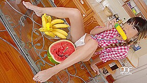 Russian College HottieВ’s Kitchen Dildo Double Penetration - PornWorld