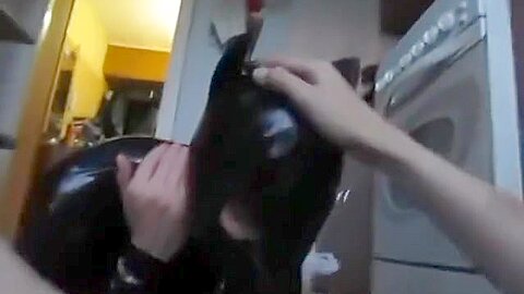 Russian Dog sucking my russian cock POV