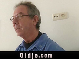 Russian teen 18+ fucked in the ass by an old man