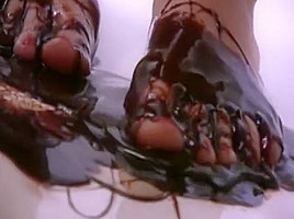 SORORITY HAZING RITUAL WET AND MESSY FEET FOOT WORSHIP HUMILIATION SHOWER