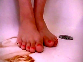 SORORITY HAZING RITUAL WET AND MESSY FEET FOOT WORSHIP HUMILIATION SHOWER