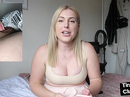 SPH solo busty babe talks humiliative about small dick men