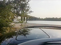 STEP BROTHER GRINDING AND CUM ON HER Step sister'S FACE NEAR PUBLIC BEACH
