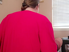 Saddle Ride In Red Robe Side View